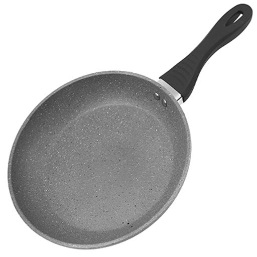 Сковорода с керамическим покрытием Рябчик д26см h4,7см, 2л, с мраморной крошкой, прорезиненная ручка, 2 цвета (Китай) - Домашняя мода фото 2