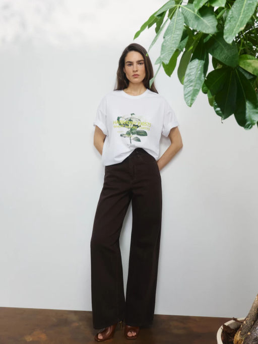 Футболка из хлопка с принтом / Zarina  фото 2