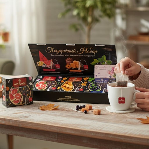 Набор Чайный Акбар Пирамидки 3 вкуса