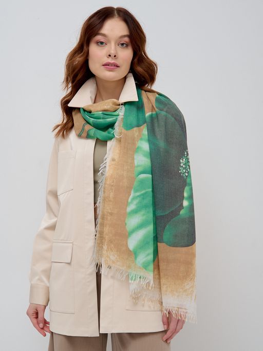 Большой, красивый палантин. Рисунок на полотно наносится вручную - Tantino фото 6