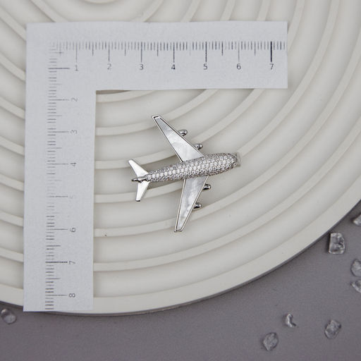 Брошь Арт. 3V-6729-W - MyGemma фото 2