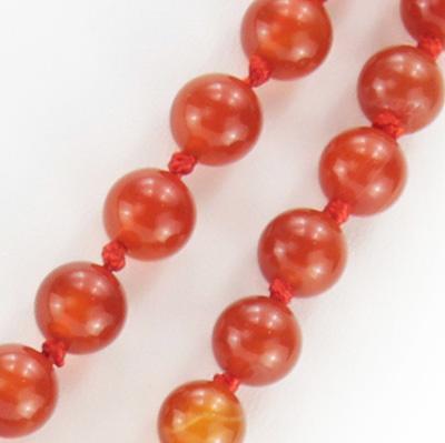 Бусы сердолик, круглые 8мм, длинные 120см