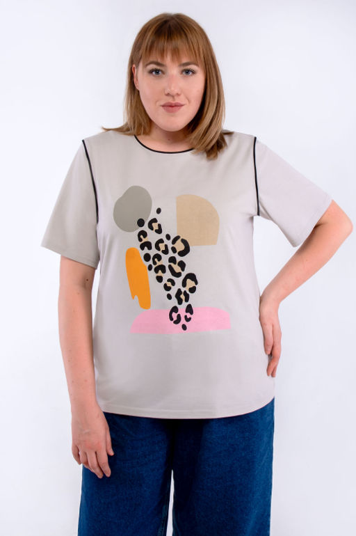 Арт. 31116 Футболка женская 50-58 (5 шт) Цвет:серый - Калинка фото 19