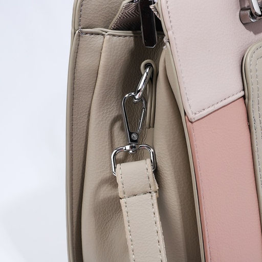 Сумка тоут на молнии, наружный карман, длинный ремень, цвет бежевый - Simaland фото 5