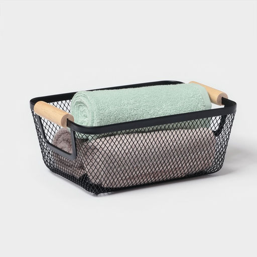 Корзинка универсальная LaDom «Мини», прямоугольная, 25×17×10.5 см, чёрная