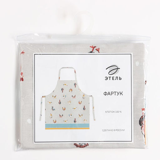 Фартук Этель Chicken Ranch 55х70 см, 100% хлопок, репс 210 г/м2  фото 14
