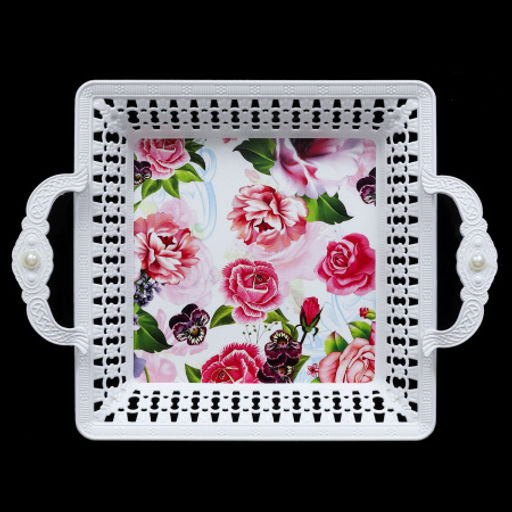 Поднос квадратный с ручками 26 см / JCA508H /уп 60/ - Галеонтрейд фото 4