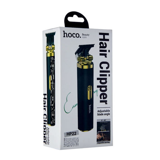 Машинка для стрижки Hoco HP22, 4 насадки, 1.5/3/4.5/6 мм, от АКБ, чёрная