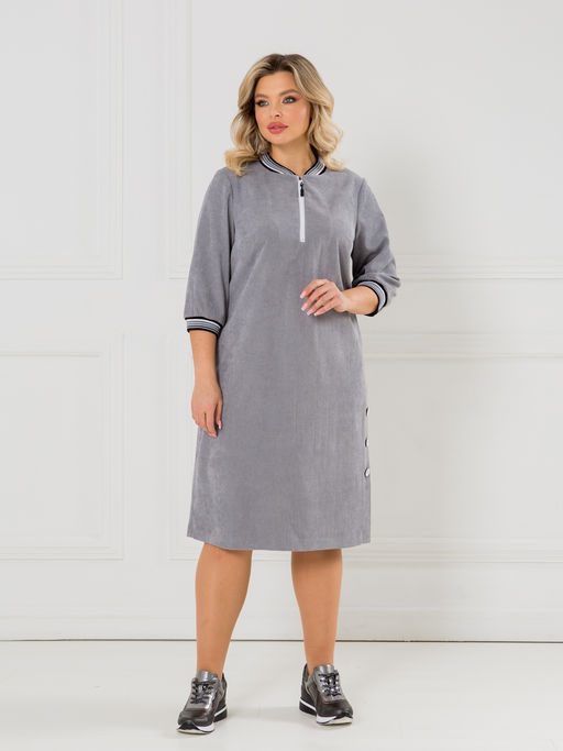 NOVITA Платье 1446 серый  фото 5