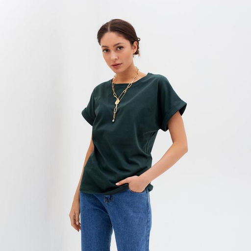 Футболка женская MIST basic, размер 40-42, зелёная