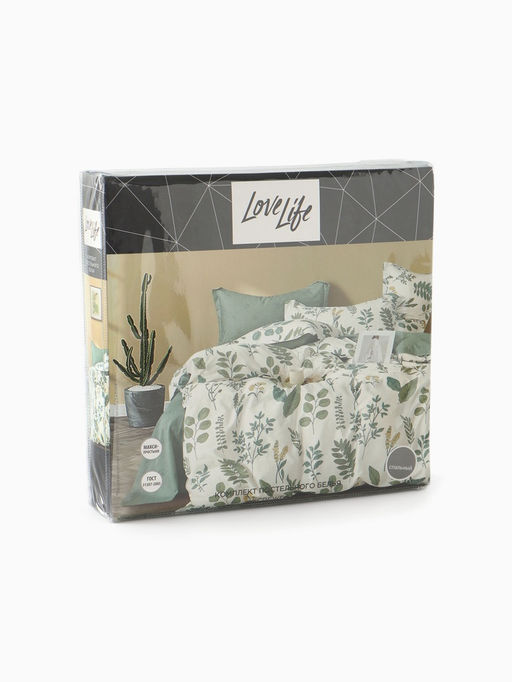 КПБ LoveLife 2сп Свежесть175х215см, 200х225см, 50х70см2шт,100%хл,сатин125г/м?  фото 5