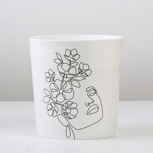 Кашпо для цветов Силуэт, 1.6 л, d=14 см, h=14 см, пластиковое