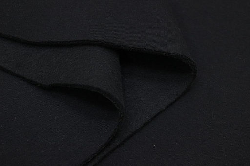 Футер 3-х нит. начес цв.Черный, ш.1.8м, Пенье, хлопок-65% п/э-35%, 350гр/м.кв - Купава фото 2