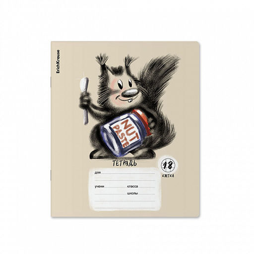 Цена за 10 шт. Тетрадь школьная ученическая ErichKrause Очаровашки, 18 листов, клетка (в плёнке по 10 шт.)_MIX-PACK фото 6