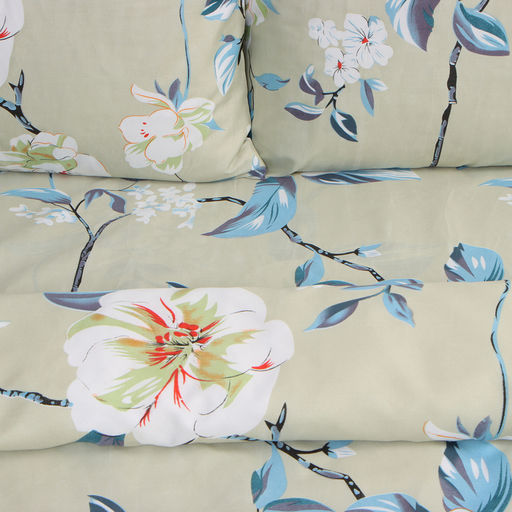 Постельное бельё 2 сп Экономь и Я Flower, 173х215см, 175х214см, 50х70см-2шт, микрофибра, 60г/м2  фото 2