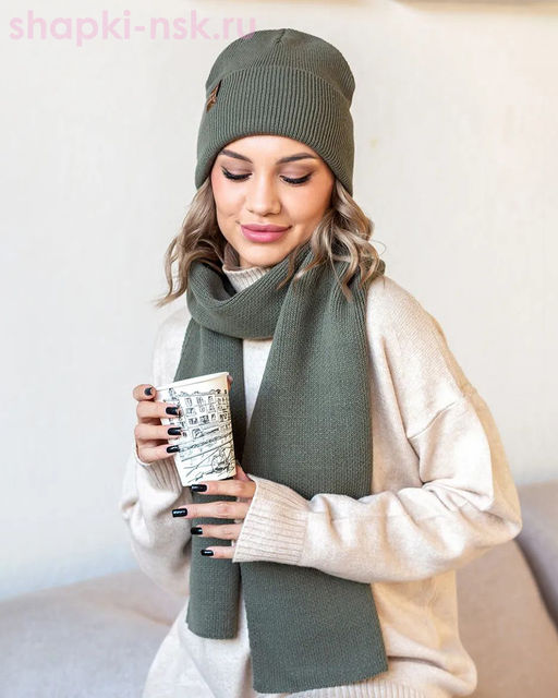 LS 11 PL 11 Комплект женский (колпак+шарф) (56-58)