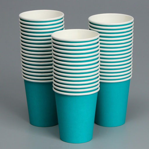 Цена за 50 шт. Стакан бумажный, однотонный, цвет бирюзовый, 250 мл, 50 шт - Simaland фото 3