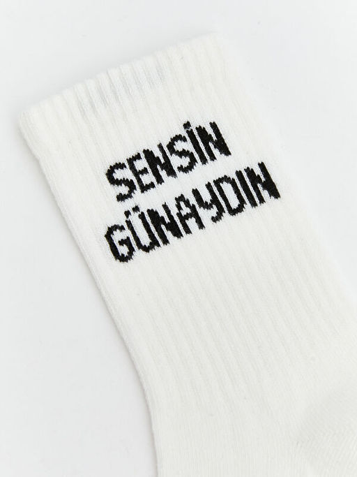 Slogan Bask?l? Kad?n Soket ?orap