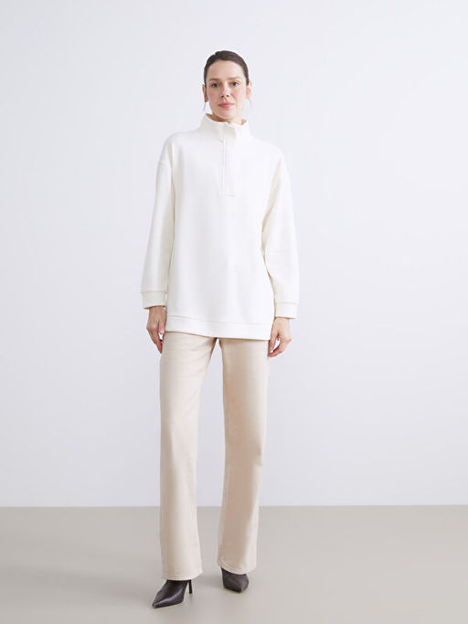 Dik Yaka Kad?n Sweatshirt Tunik