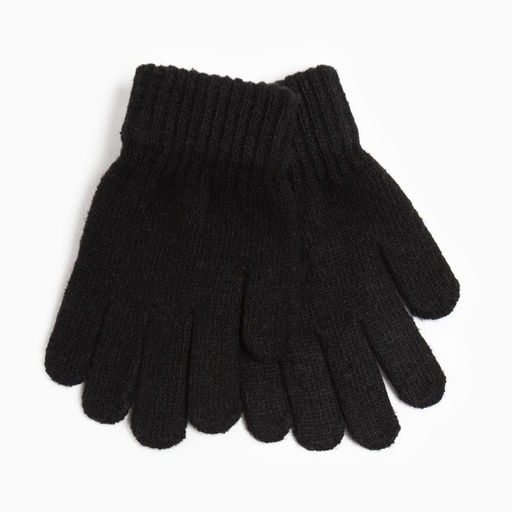 Перчатки детские, цвет чёрный, размер 17 (11-12 лет) - Rossini фото 2