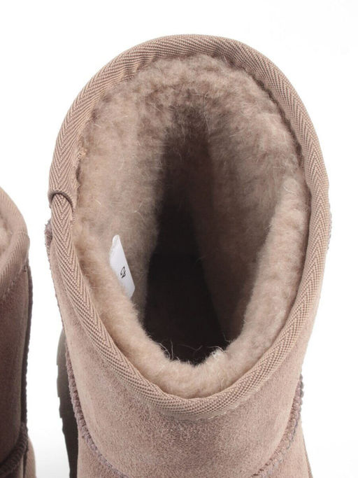 04-PF8521-4 GRAY/BEIGE Угги женские (натуральная замша, 100% шерсть)