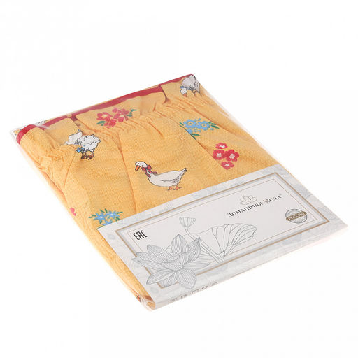 Парео для бани и сауны "Гуси" 148х85см, вафельное полотно, хлопок 100%, плотность 245г/м2, упаковка п/э классическая 28х41см, "Домашняя мода" (Россия)