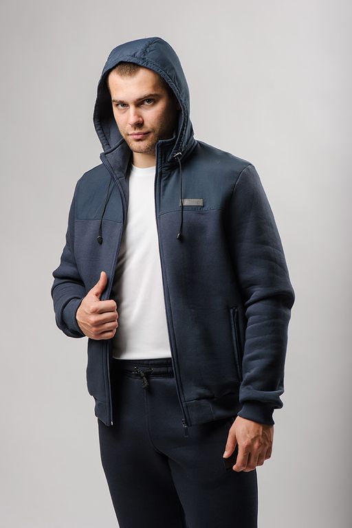 Толстовка М-1440: Футер 3-х ниточный с начесом Графит - Relay фото 4