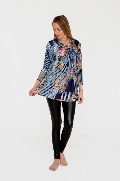 Туника женская из масла Милана синий - Амадэль фото 5