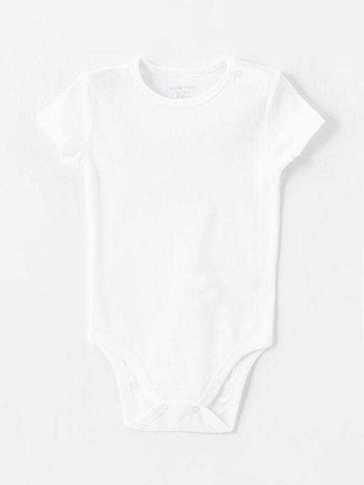 Bisiklet Yaka Basic K?z Bebek ??t??tl? Bodysuit 2li