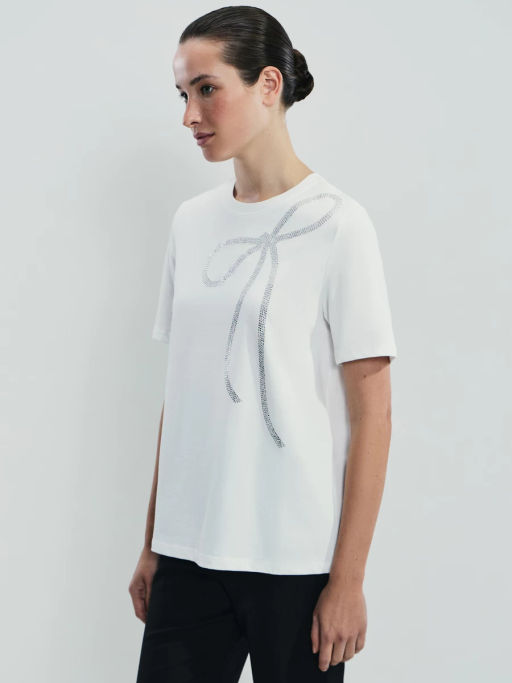 Футболка с бантом из блесток / Zarina