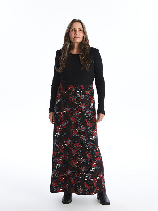 Beli Lastikli Desenli Kad?n Etek