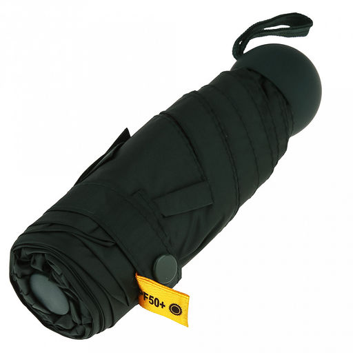 Зонт-мини механический Палитра UPF50+ ткань эпонж (полиэстер) + черное УФ-покрытие, 6 лучей, д/купола 90см, 5 сложений, 18см в сложенном виде, механизм против ветра, ручка с покрытием soft-touch, цвет темно-зеленый, 218гр (Китай) - Домашняя Мода фото 7