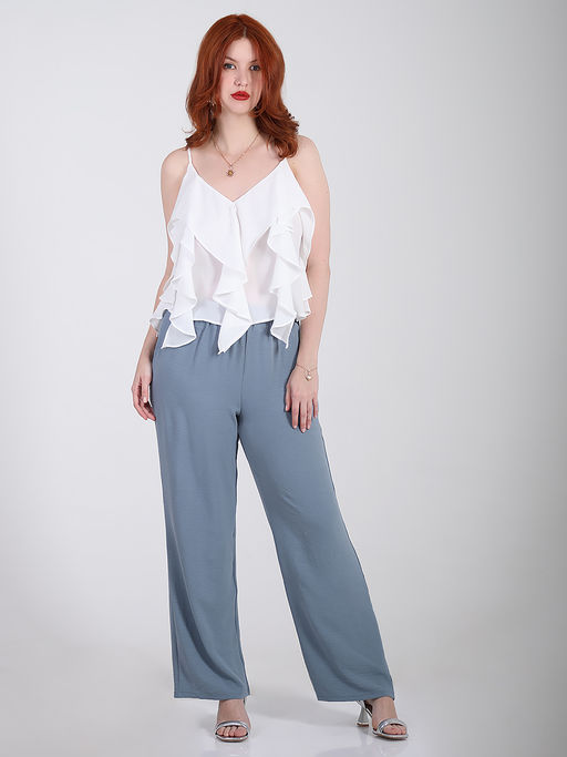 Брюки женские из жатки летние