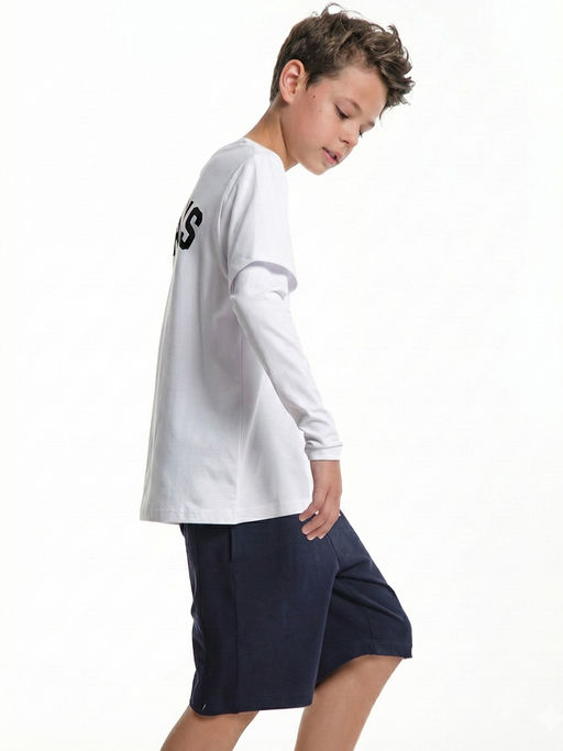 Футболка с длинными рукавами для молодежи 22-8002 белый GRAYS - Mini maxi фото 5