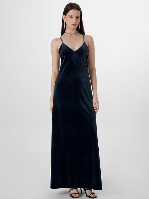 Сарафан женский черный велюровый - Mark formelle фото 6