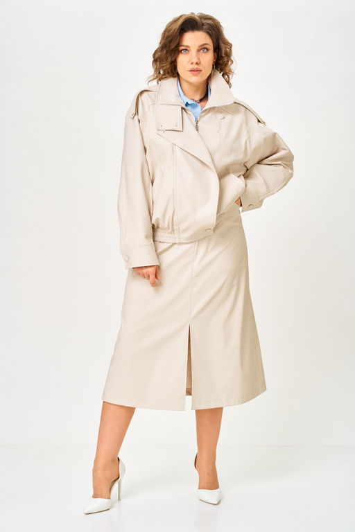 Куртка Anastasia Mak 1322 бежево-жемчужный