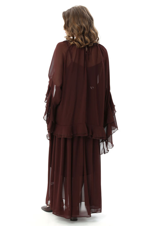 Блуза NIKVA н1000-3 шоколад  фото 5