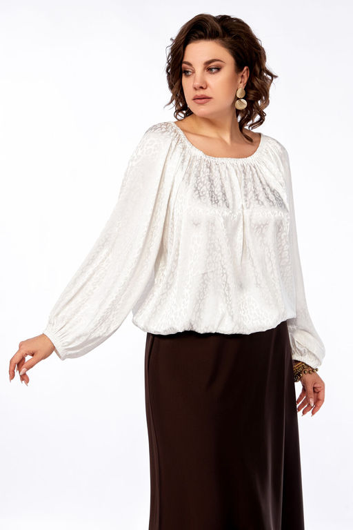 Костюм Olga Style С882 белый/шоколад