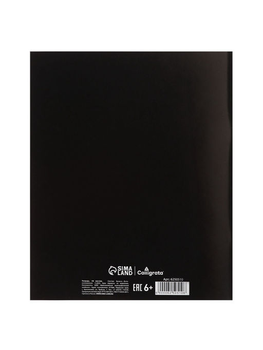 Тетрадь 48 листов в клетку Calligrata Black and white, обложка мелованная бумага, блок №2, белизна 75% (серые листы), МИКС  фото 21