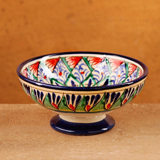 Конфетница узбекская Риштанская Керамика, 12×6 см, МИКС