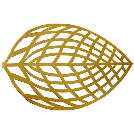 Салфетка декоративная Лавр 30х45см ПВХ, золото (Китай)