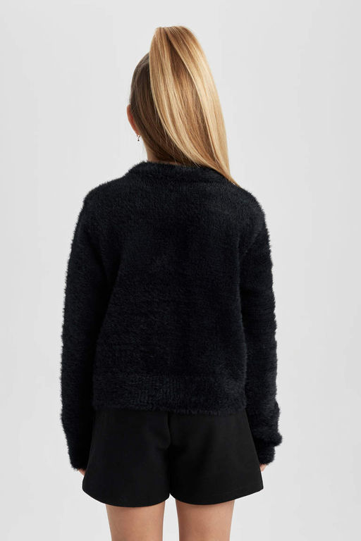 Кардиган для девочек с V-образным вырезом - Defacto фото 6