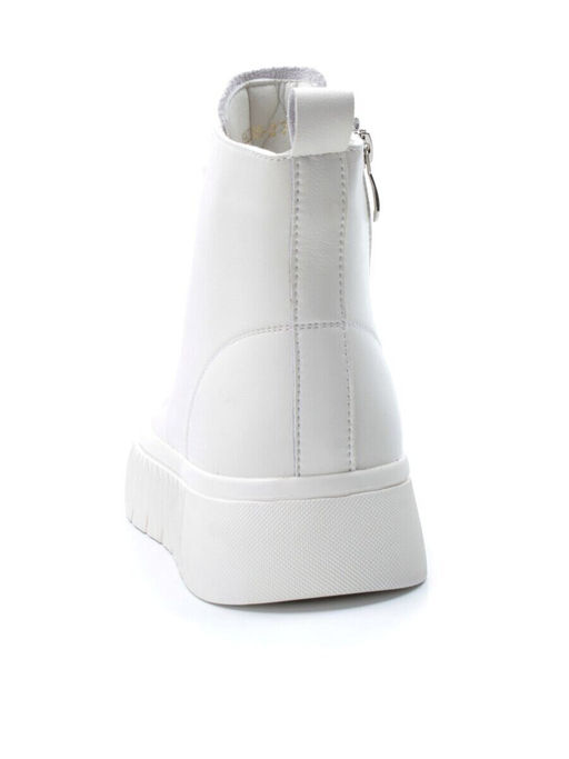 04-YSN2285-2 WHITE Ботинки женские зимние (натуральная и искусственная кожа, шерсть)