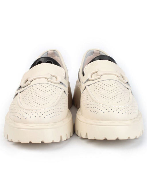 03-PDD179-2 BEIGE Лоферы женские (натуральная кожа)