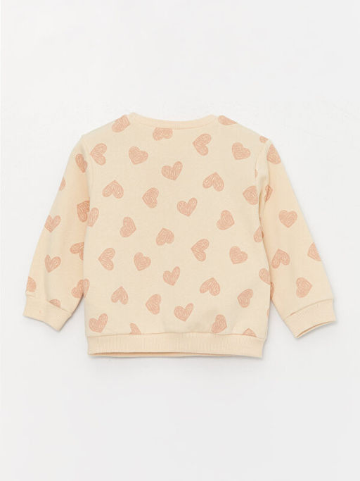 Bisiklet Yaka Uzun Kollu Bask?l? K?z Bebek Sweatshirt ve Tayt 2li Tak?m - Waikiki фото 3