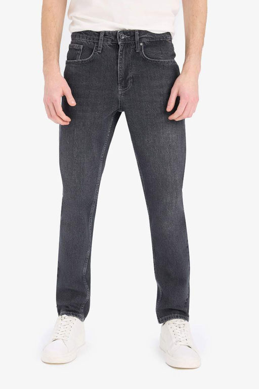 Slim Tapered Fit Dar Kal?p Normal Bel Daralan Paca Jean Pantolon - Defacto фото 2