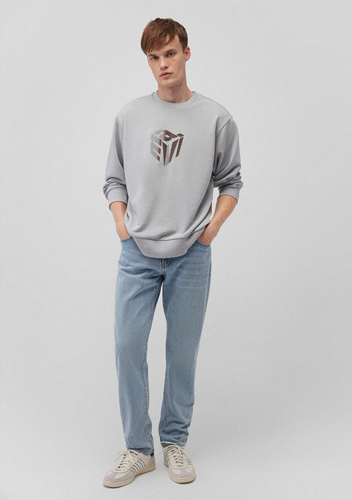 Gri Sweatshirt - Mavi фото 3