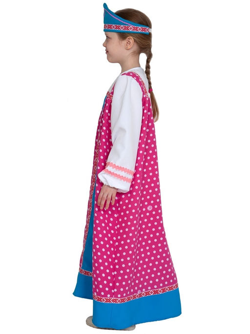 Костюм Русский народный для девочки Аленушка в малиновом р-р. 122
