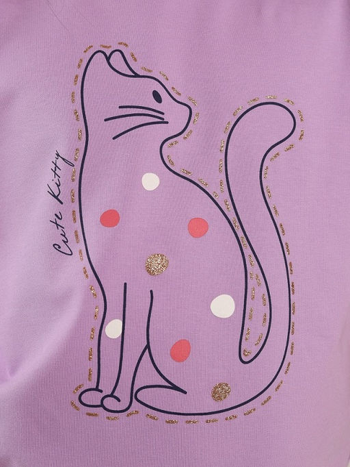 CRB wear / CSKG 64015-45-432 Футболка для девочки,сиреневый/Ex.Cherubino  фото 3