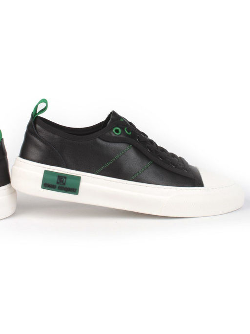 03-0106-1 BLACK/GREEN Полуботинки спортивные мужские (натуральная кожа) - Фабричный китай фото 11